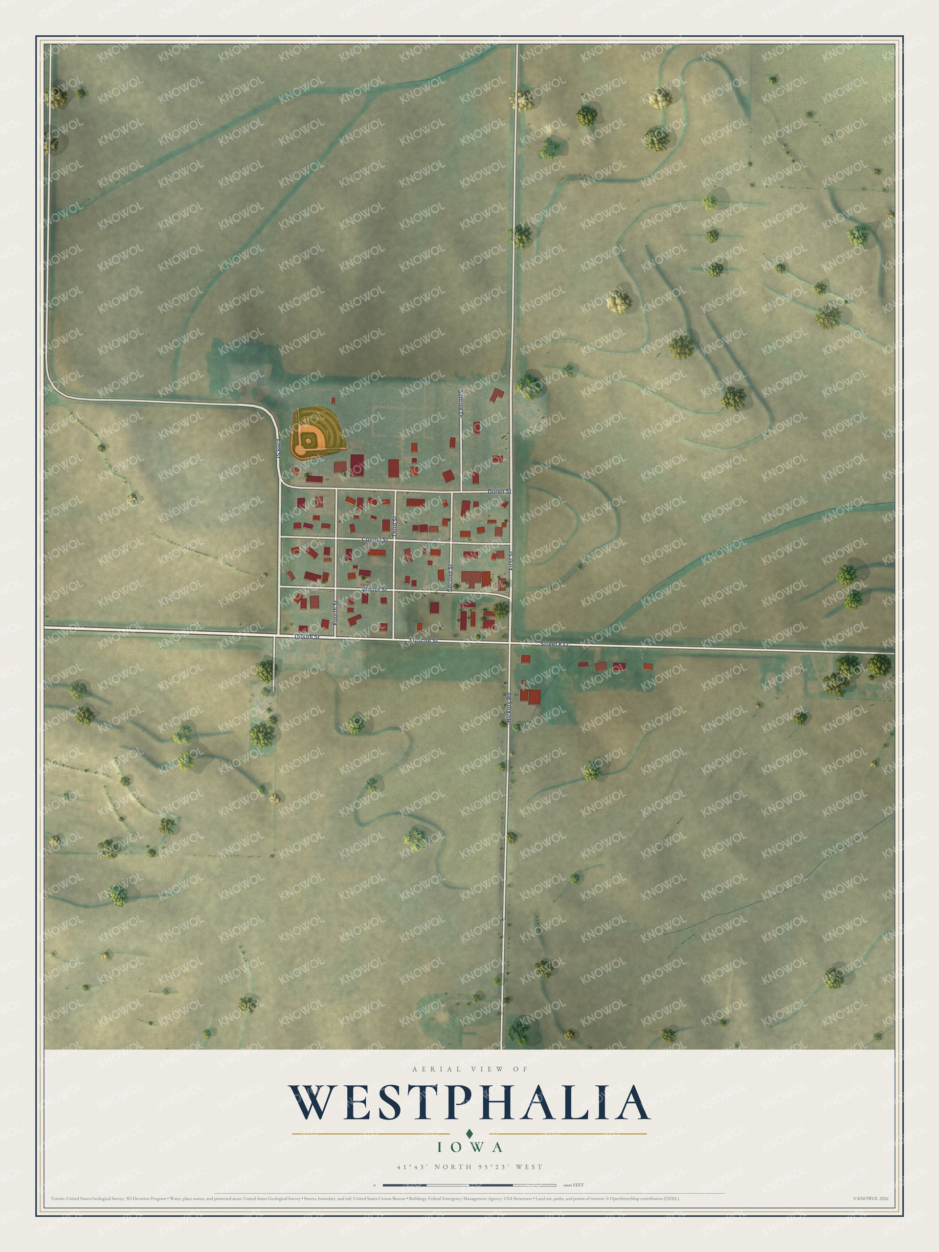 Watermarked full-map preview of Westphalia, Iowa