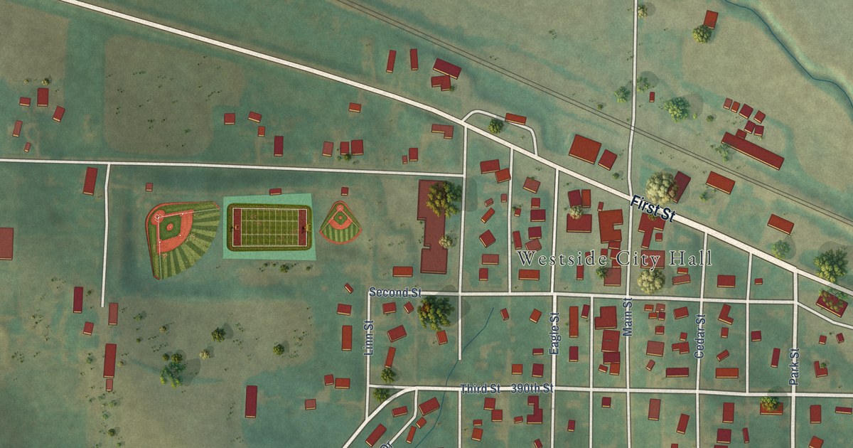 Map of Westside, Iowa in 2026