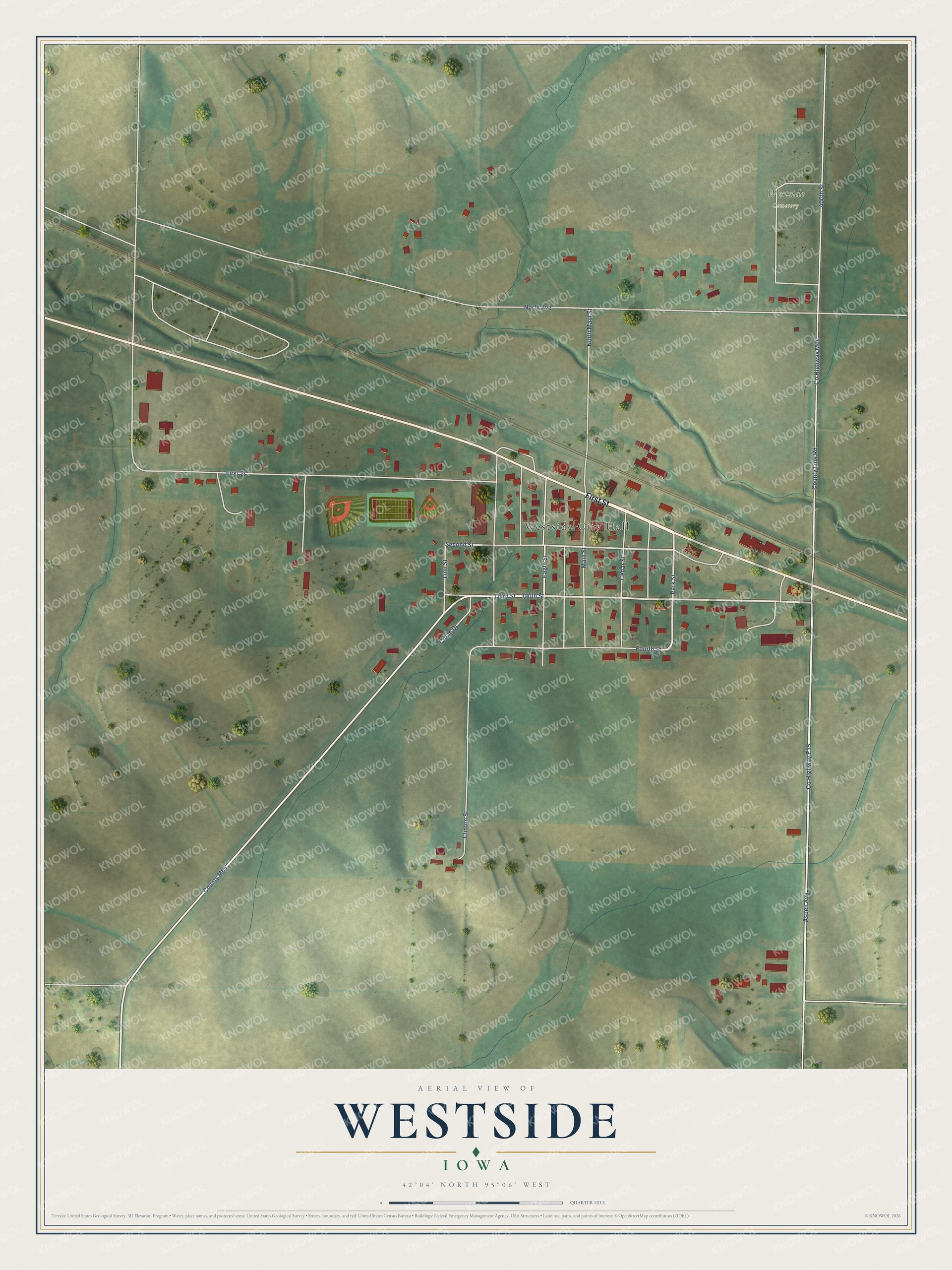 Watermarked full-map preview of Westside, Iowa