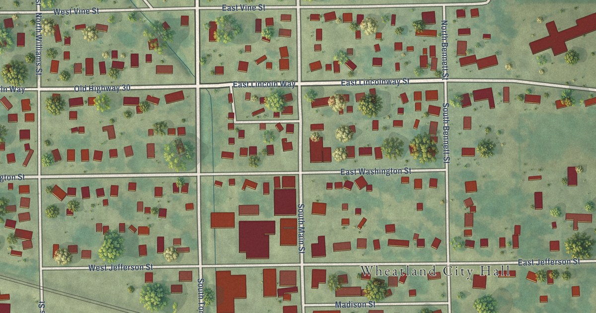 Map of Wheatland, Iowa in 2026