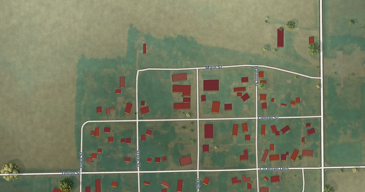 Map of Whitten, Iowa in 2026