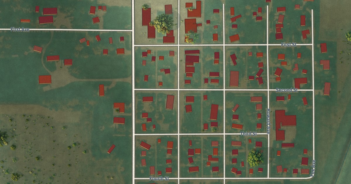 Map of Woden, Iowa in 2026