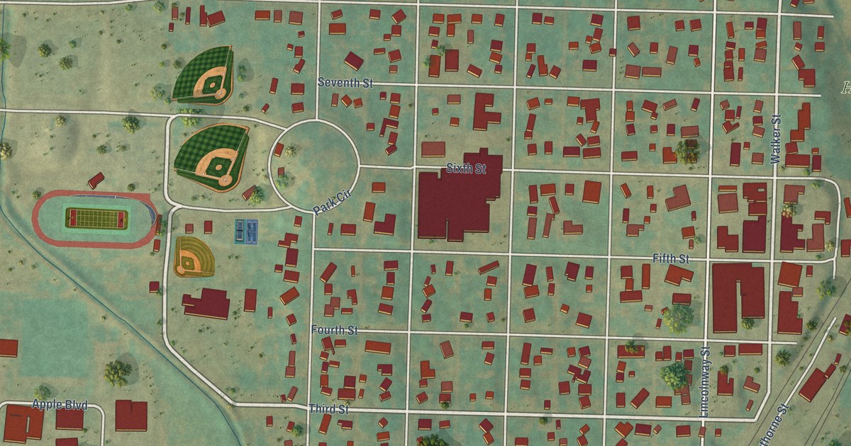 Map of Woodbine, Iowa in 2026