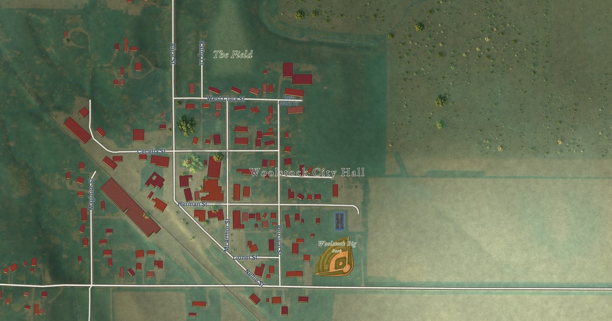 Map of Woolstock, Iowa in 2026