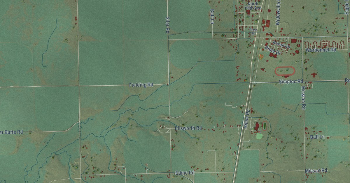 Detailed Map of Fort Hall, Idaho