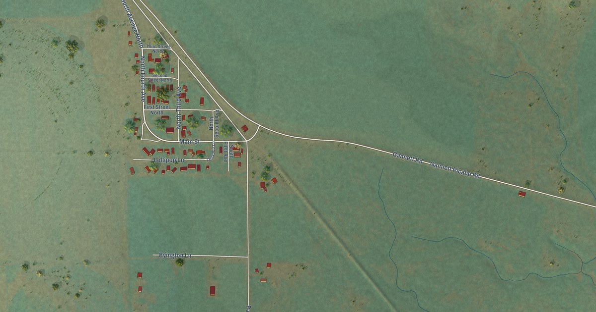 Map of Gannett, Idaho in 2026