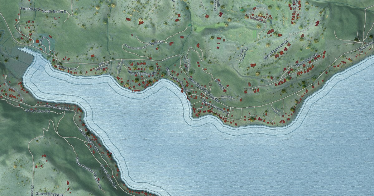 Map of Rockford Bay, Idaho in 2026