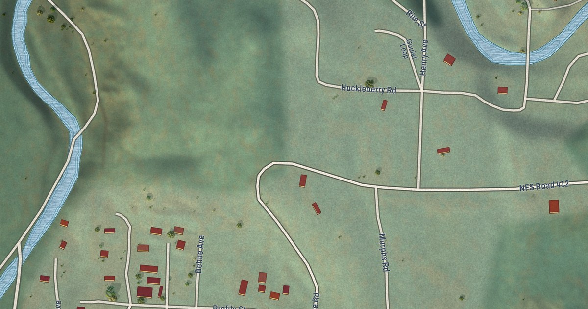 Map of Yellow Pine, Idaho in 2026