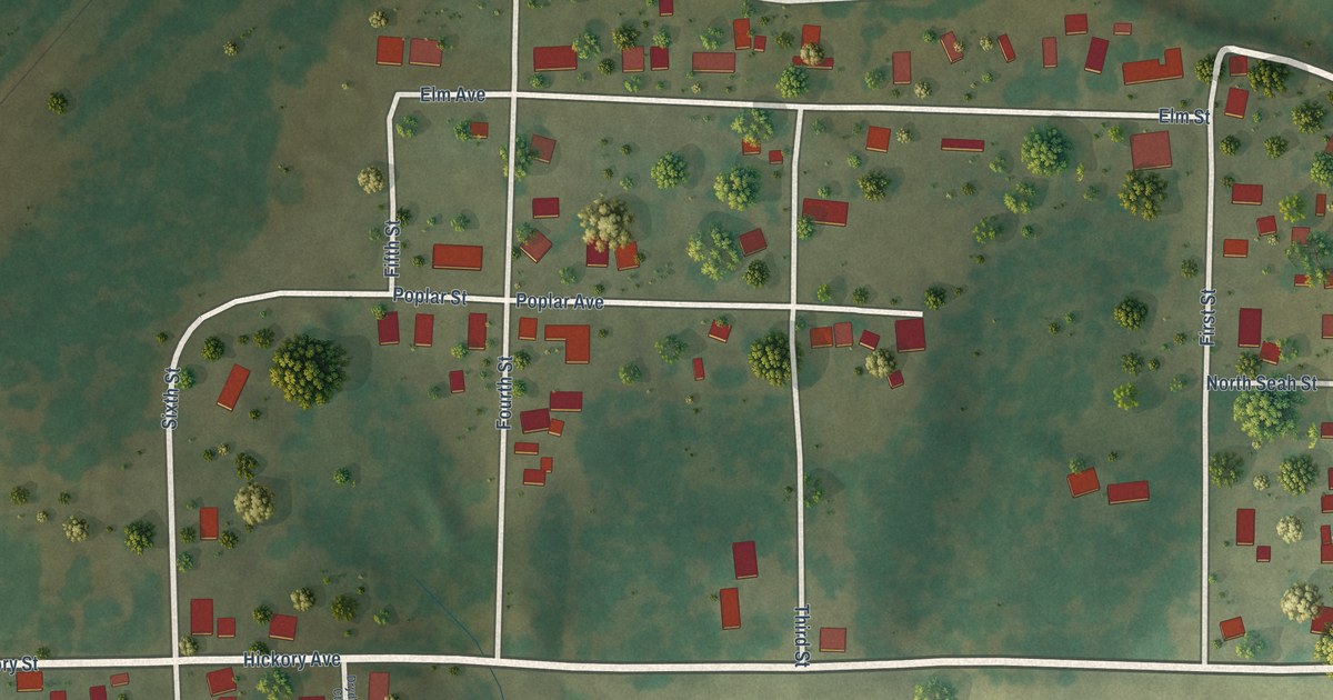 Map of Bush, Illinois in 2026
