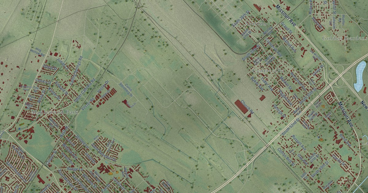 Map of Cahokia Heights, Illinois in 2026