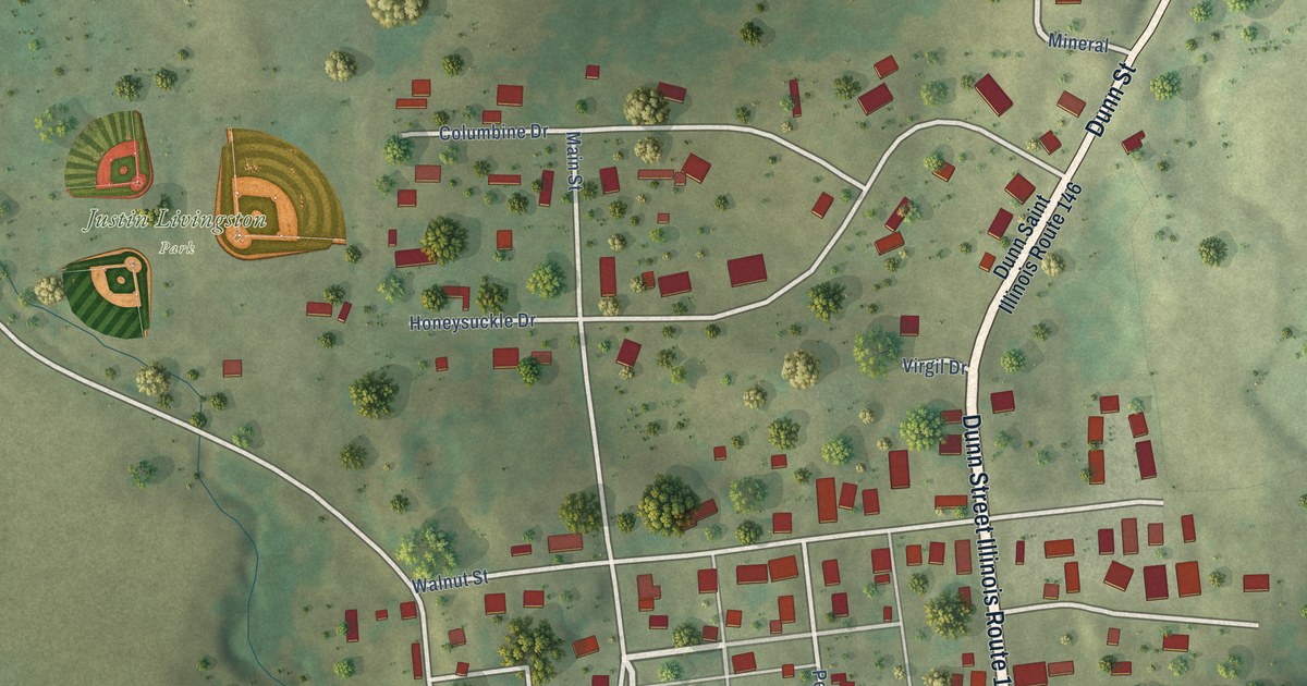 Map of Elizabethtown, Illinois in 2026