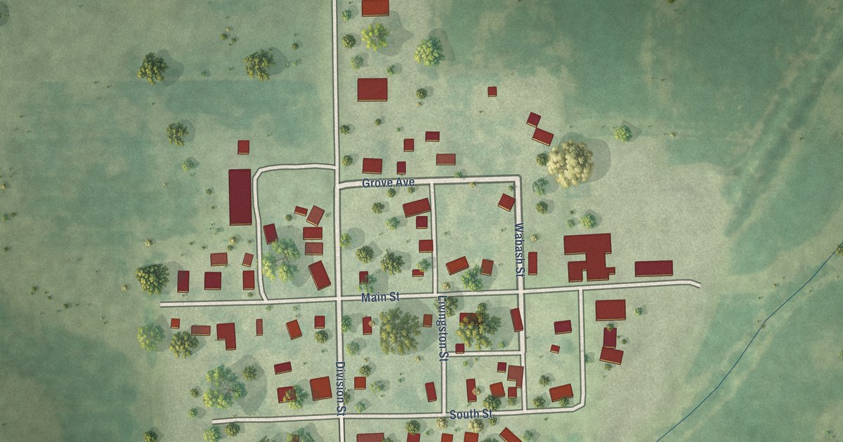 Map of Emington, Illinois in 2026