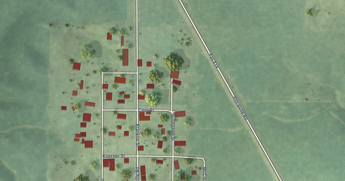 Map of Floraville, Illinois in 2026