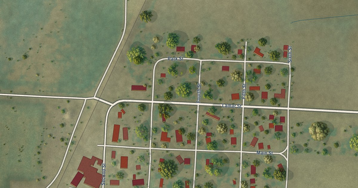 Map of Foosland, Illinois in 2026