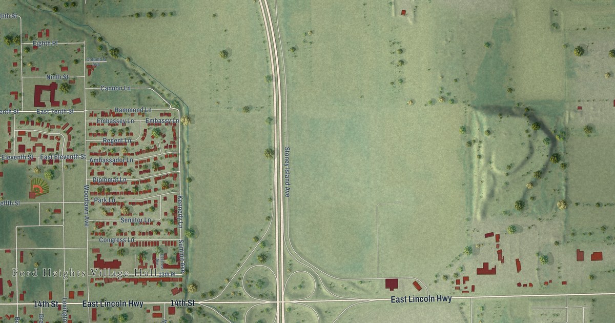 Map of Ford Heights, Illinois in 2026