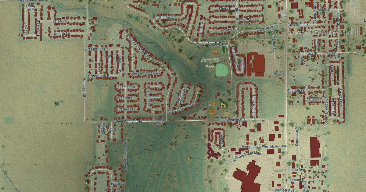 Map of Forsyth, Illinois in 2026
