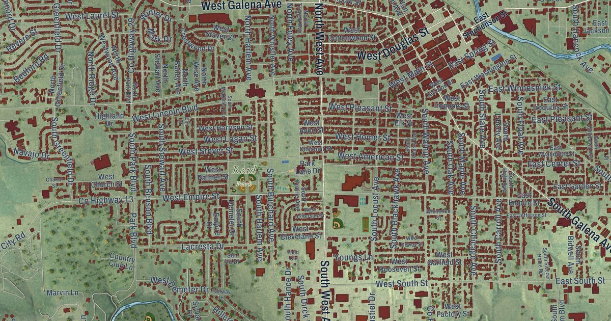 Map of Freeport, Illinois in 2026