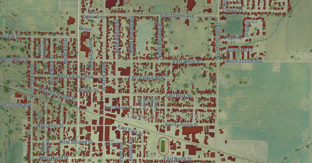 Map of Geneseo, Illinois in 2026