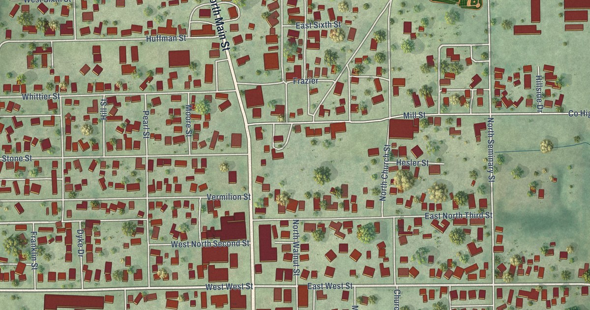 Map of Georgetown, Illinois in 2026