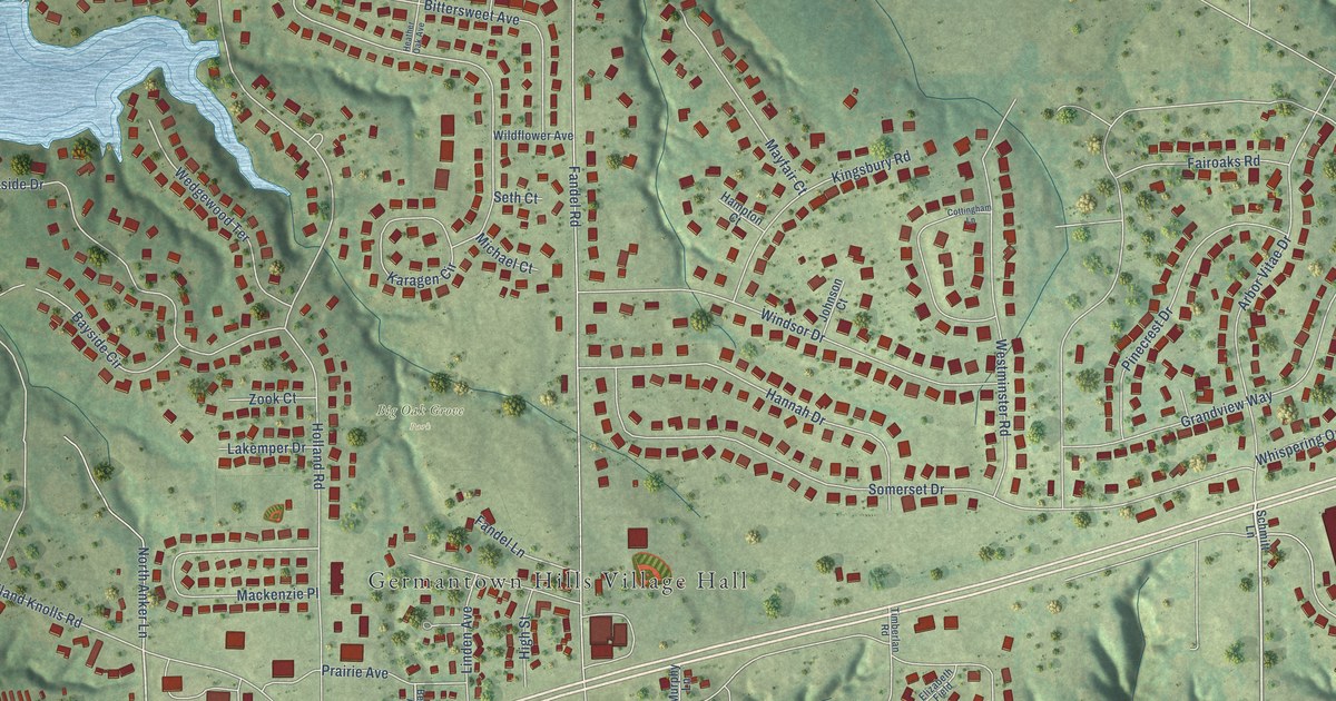 Map of Germantown Hills, Illinois in 2026