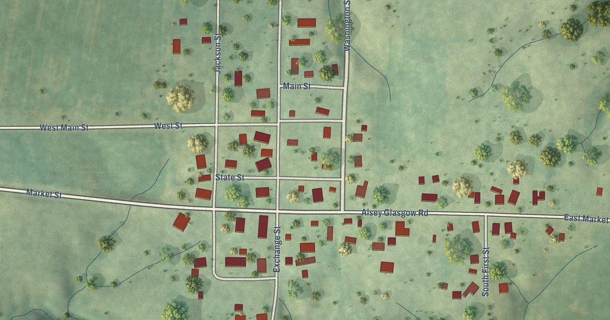 Map of Glasgow, Illinois in 2026