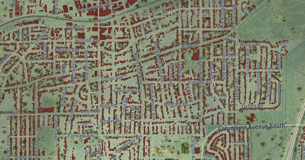 Map of Glen Ellyn, Illinois in 2026