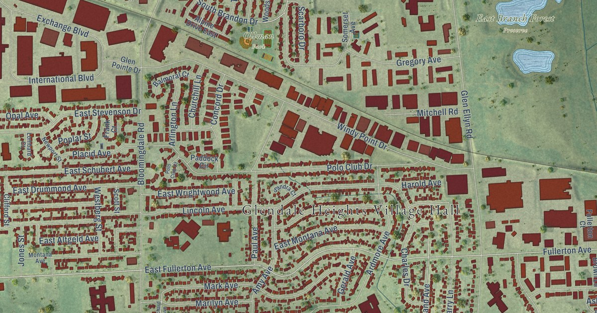 Map of Glendale Heights, Illinois in 2026
