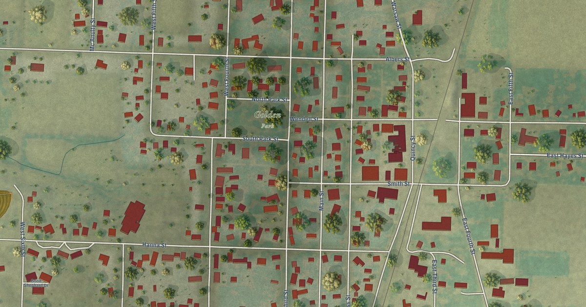 Map of Golden, Illinois in 2026