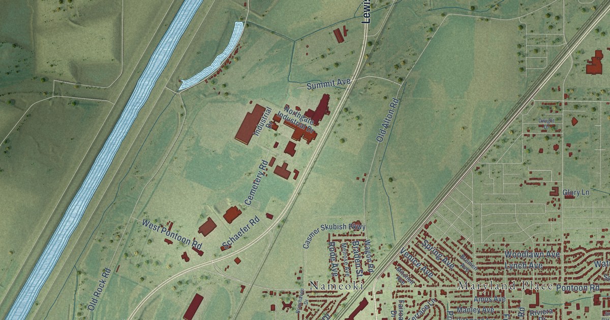Map of Granite City, Illinois in 2026