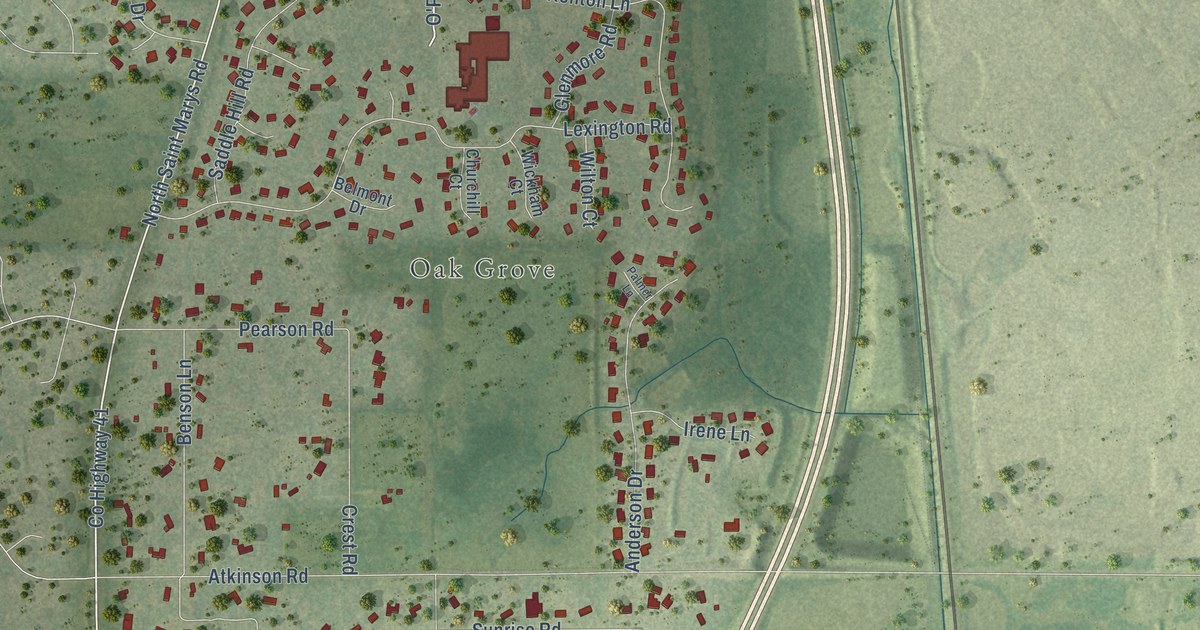 Map of Green Oaks, Illinois in 2026