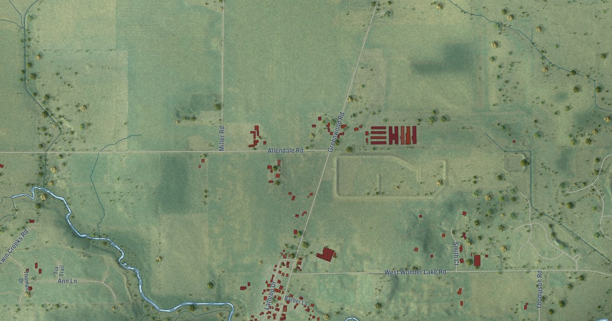 Map of Greenwood, Illinois in 2026