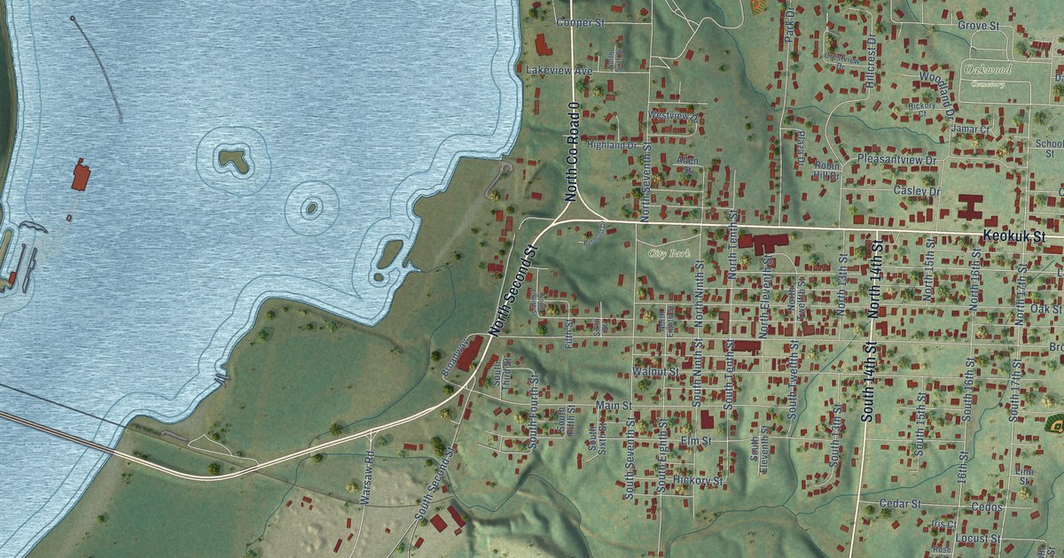 Map of Hamilton, Illinois in 2026