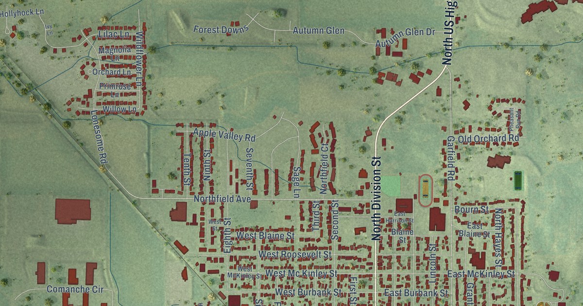 Map of Harvard, Illinois in 2026