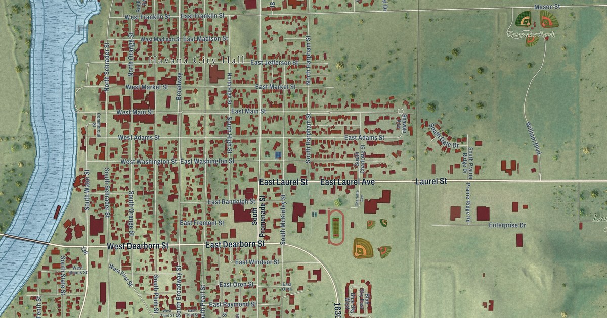 Map of Havana, Illinois in 2026