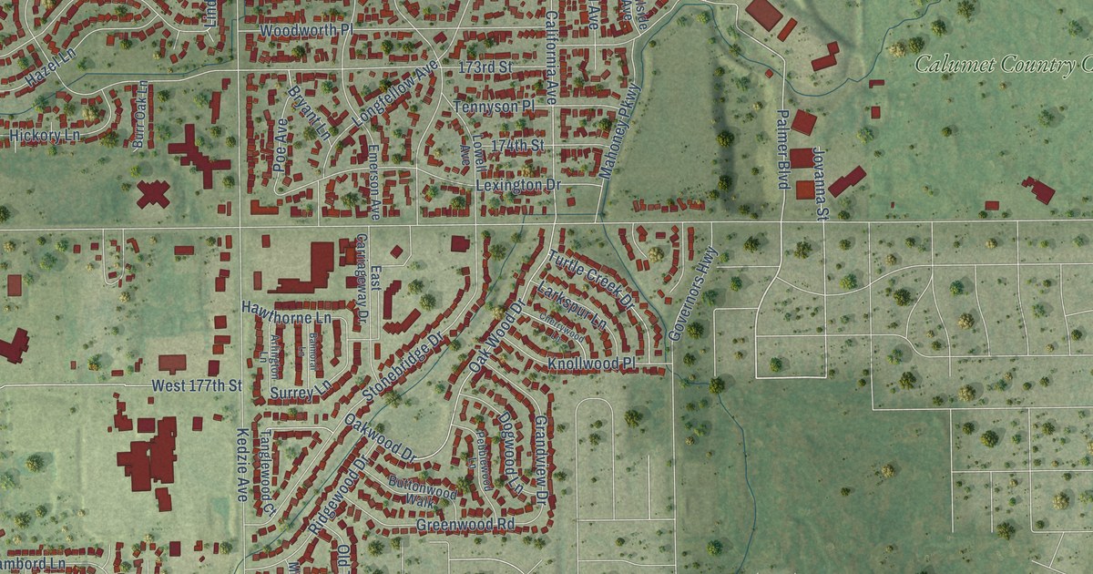 Map of Hazel Crest, Illinois in 2026