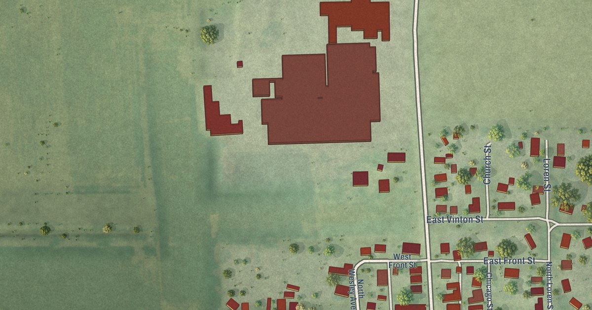 Map of Henning, Illinois in 2026