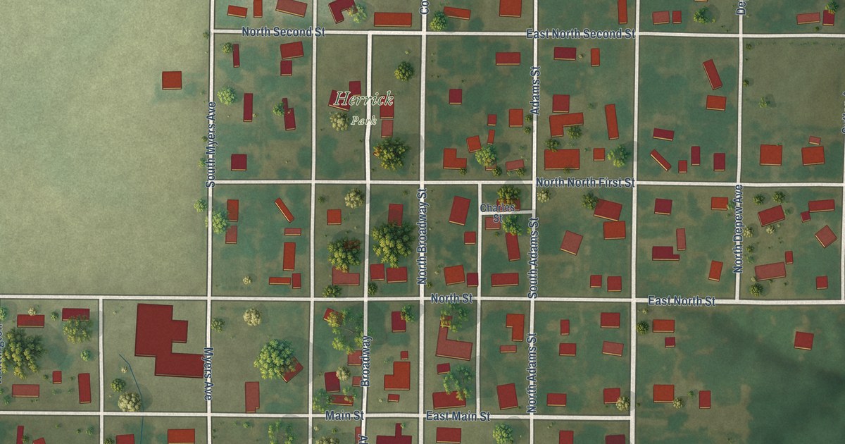 Map of Herrick, Illinois in 2026
