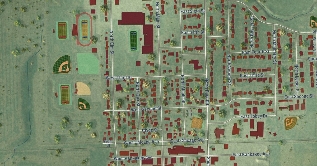 Map of Herscher, Illinois in 2026