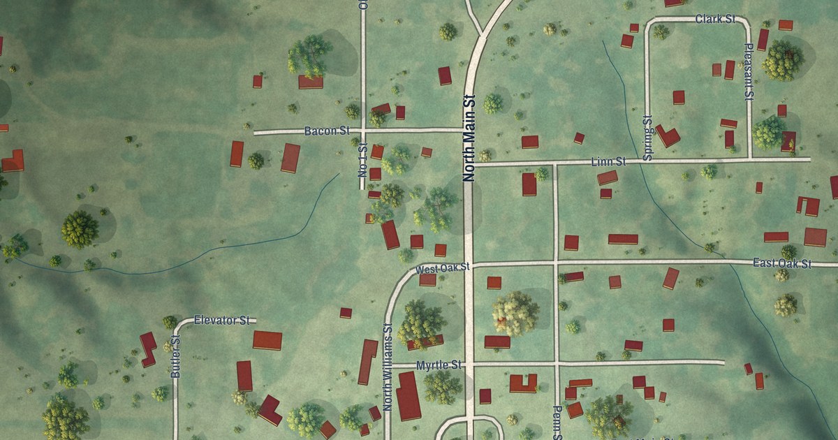 Map of Hettick, Illinois in 2026