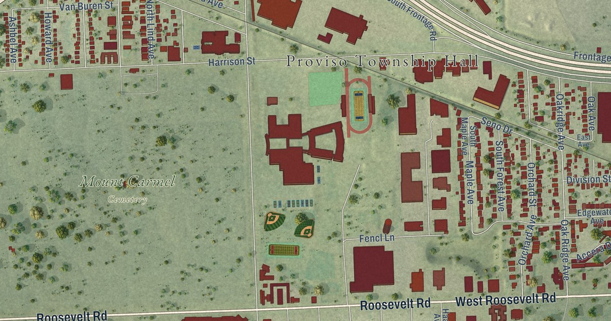 Map of Hillside, Illinois in 2026