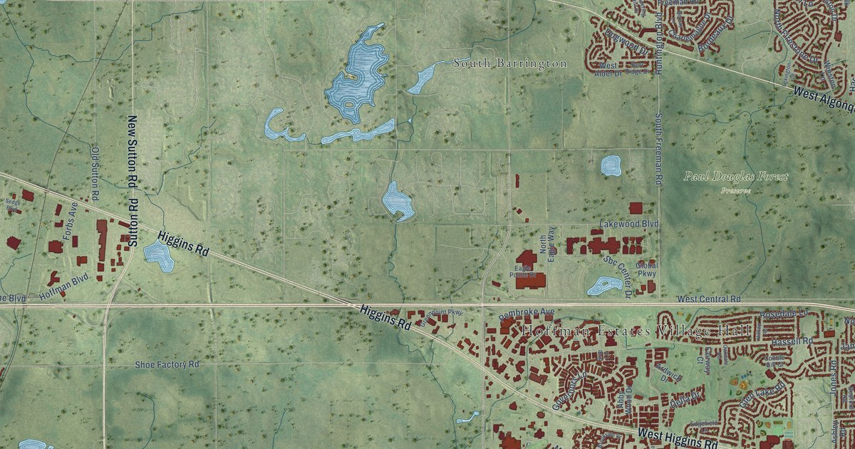 Map of Hoffman Estates, Illinois in 2026