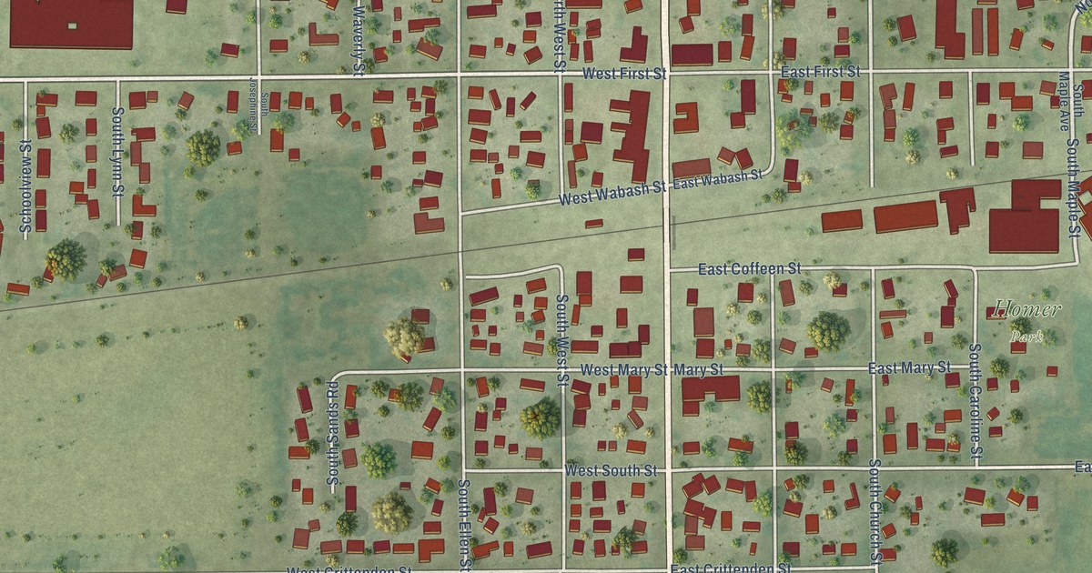 Map of Homer, Illinois in 2026