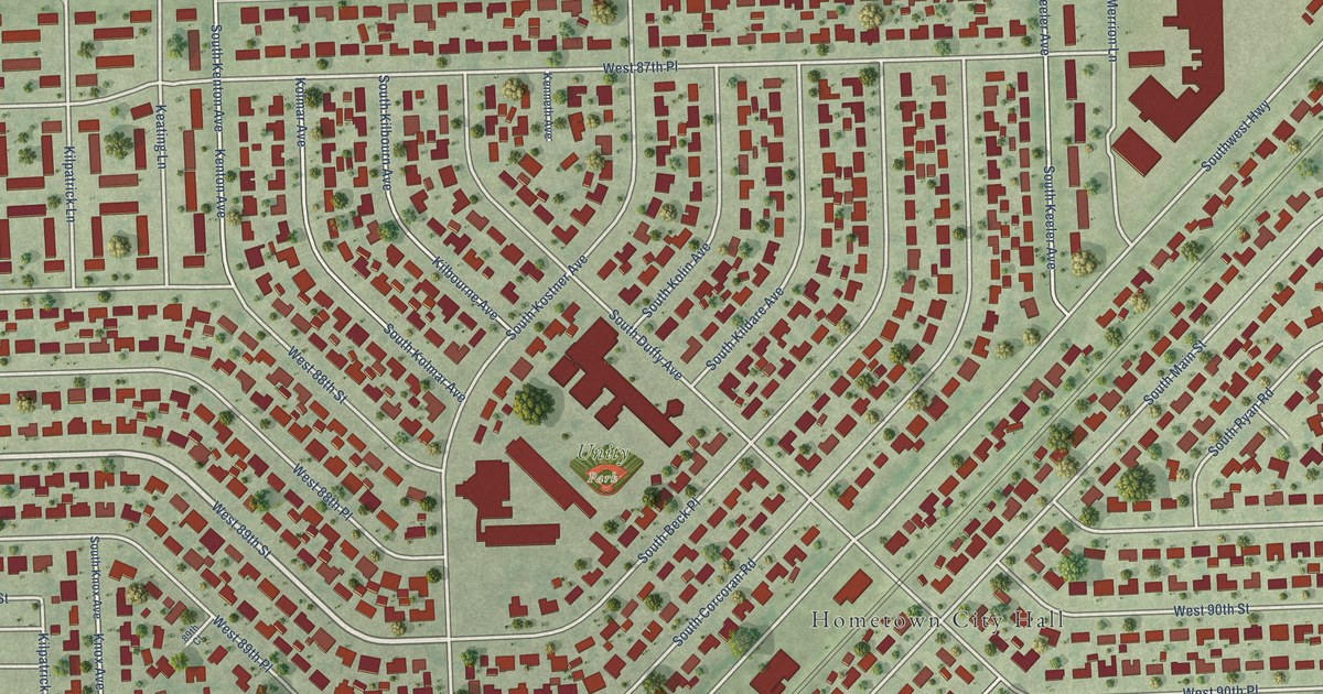 Map of Hometown, Illinois in 2026