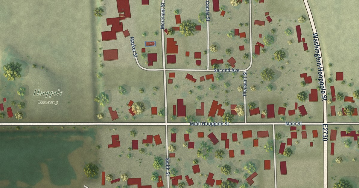 Map of Hooppole, Illinois in 2026