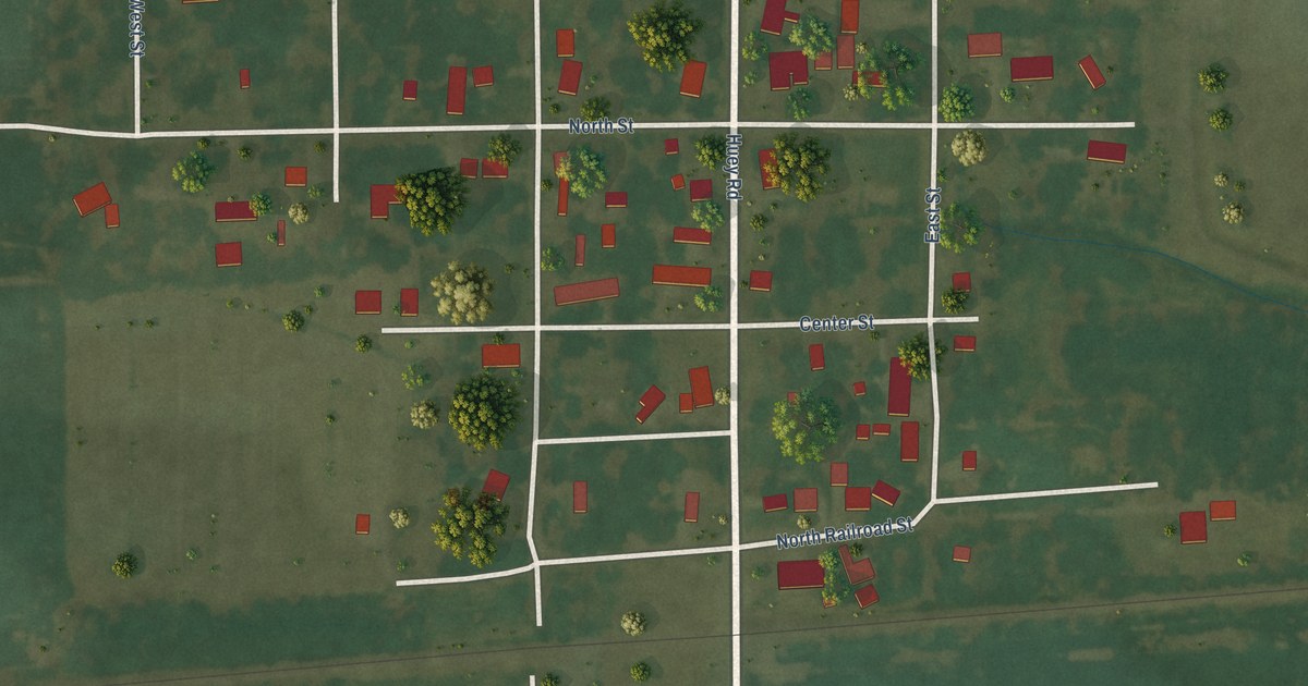 Map of Huey, Illinois in 2026