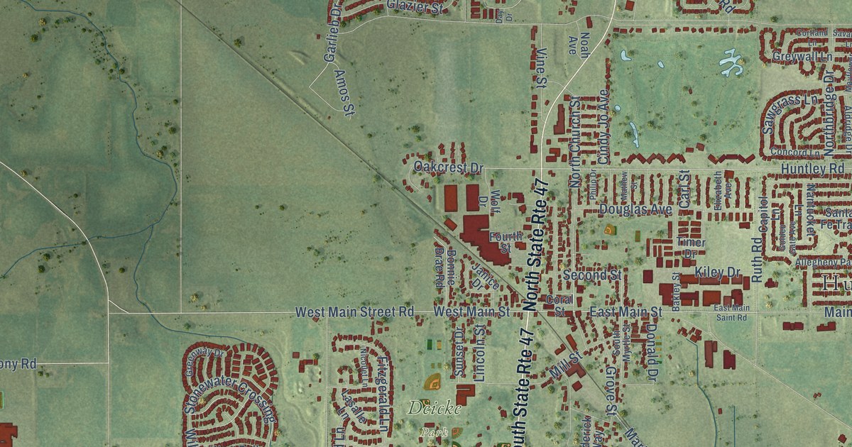 Map of Huntley, Illinois in 2026