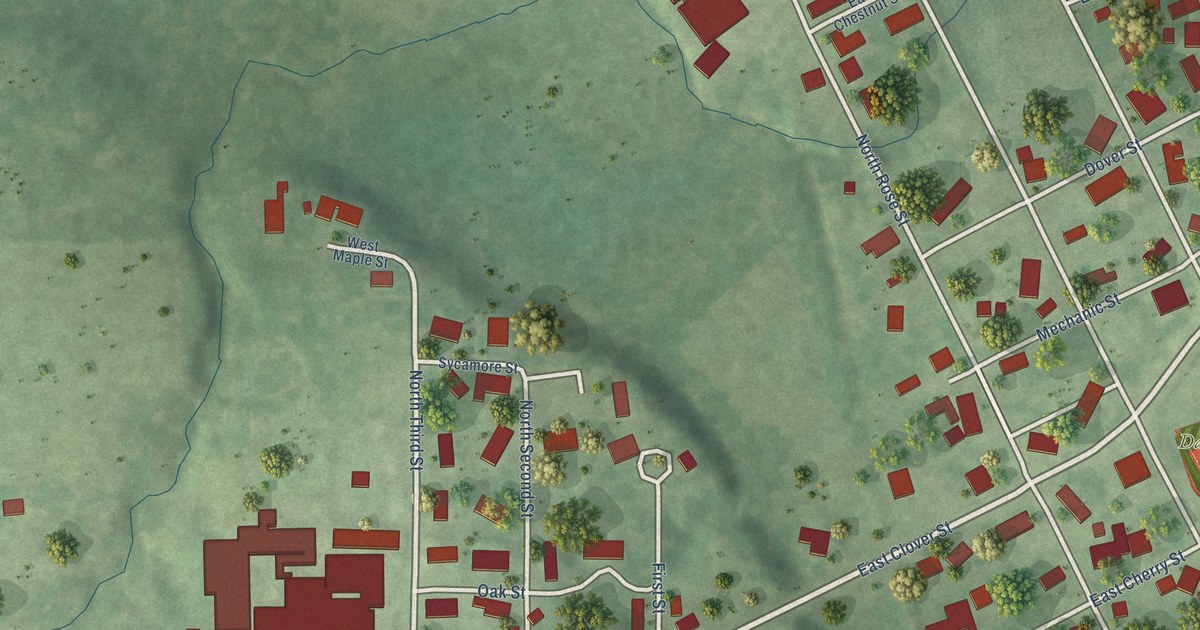 Map of Hutsonville, Illinois in 2026