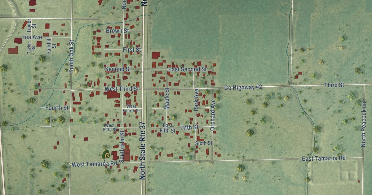 Map of Ina, Illinois in 2026