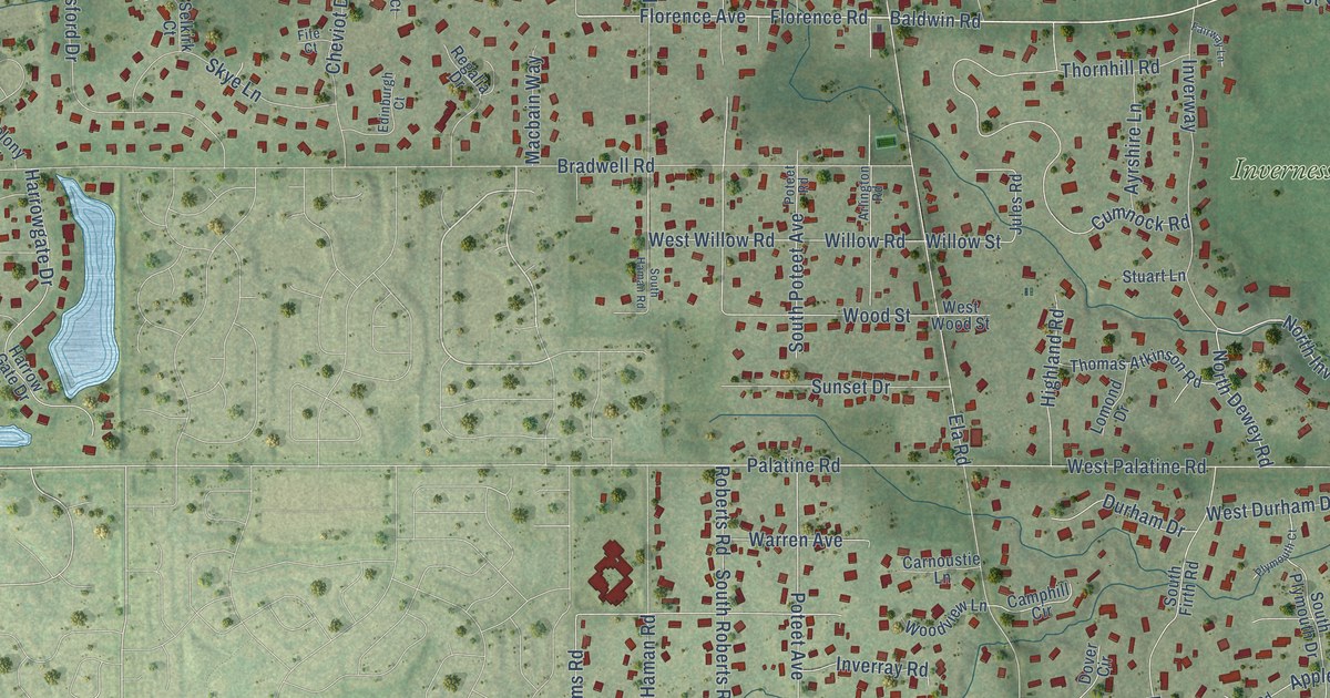 Map of Inverness, Illinois in 2026