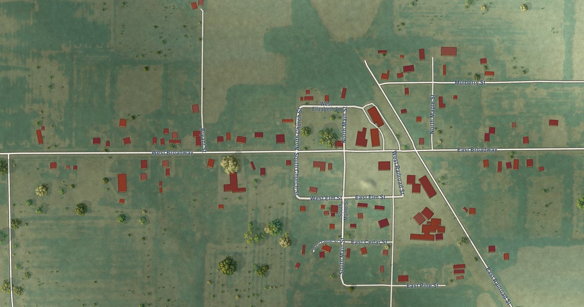 Map of Iola, Illinois in 2026